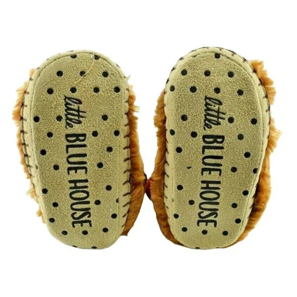 Little Blue House Kids Small 5 to 7 Brown Reindeer Cozy Slouch Slippers New - Picture 5 of 5